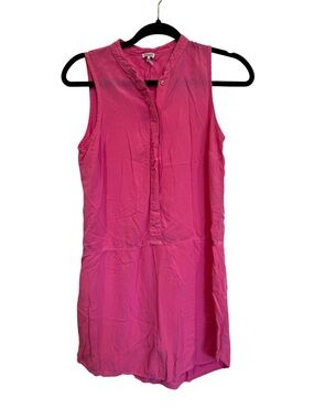 Splendid Bright Pink Sleeveless V-Neck Shift Dress Size XS